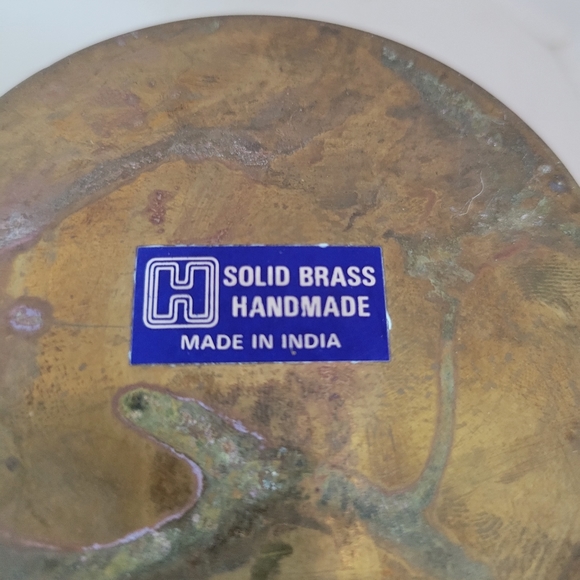 Vintage Heygill brass handled basket ridges on side and decorative Handle - Picture 6 of 8